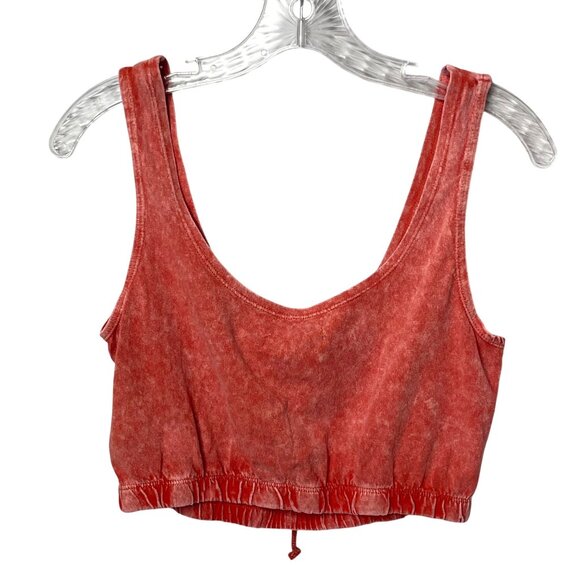 Urban Outfitters Lace Up Cropped Tank Top Color Terra Cotta Women’s Size M NWT - Picture 2 of 8
